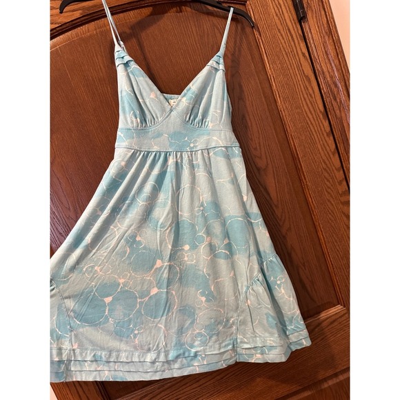 Y2K Womens American Eagle Blue Tie back dress, Blue and White Tie Dye Pattern - Picture 4 of 5